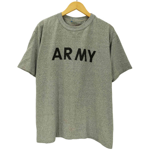 ユーエスアーミー U.S. ARMY 80-90S ARMY プリント S/S Tシャツ 裾袖シングル 霜降り メンズ