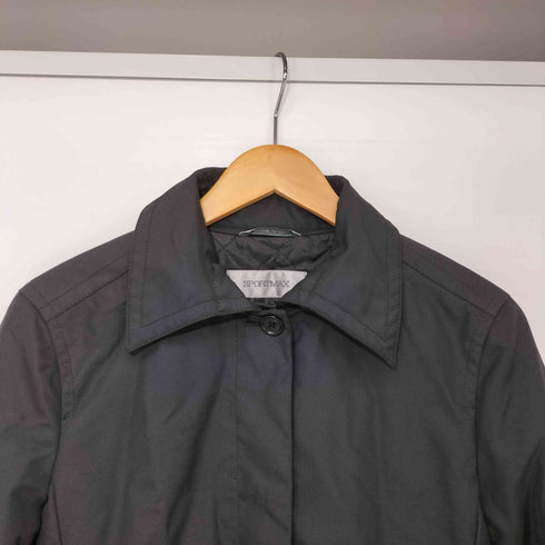マックスマーラ MAX MARA SPORTMAX イタリア製 ベルト付き ナイロン ステンカラー ハーフコート レディース JPN:38