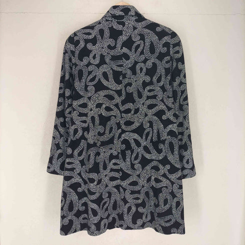 パルティーナ PARTINA lamb leather ラムスキン 羊革 スエード 総柄 ステンカラー コート レディース JPN:M