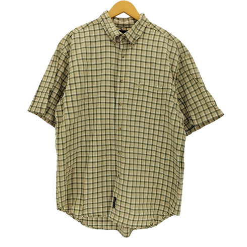ティンバーランド Timberland 90~00s ボタンダウン 半袖 チェックシャツ メンズ L