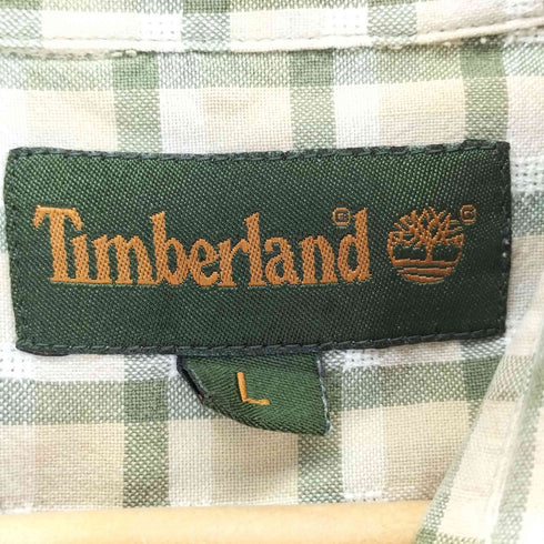 ティンバーランド Timberland 90~00s ボタンダウン 半袖 チェックシャツ メンズ L