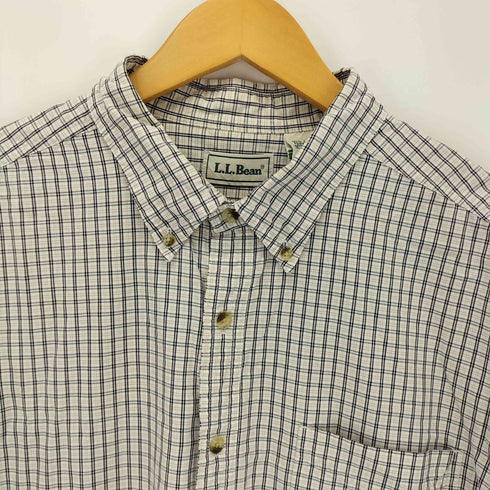 エルエルビーン L.L.Bean 90~00s ボタンダウン 半袖 チェックシャツ メンズ XL
