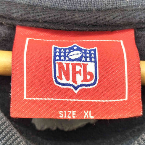 エヌエフエル NFL 90s ワッペン 前V クルーネックスウェット メンズ XL