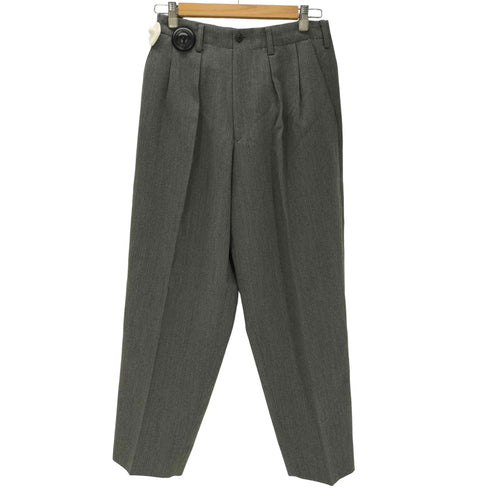 ワイズフォーメン Ys for men 90S 100番台 2タック ウール ギャバ ワイド ドレス スラックス パンツ メンズ JPN:S