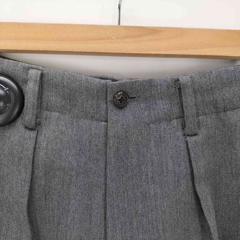 ワイズフォーメン Ys for men 90S 100番台 2タック ウール ギャバ ワイド ドレス スラックス パンツ メンズ JPN:S