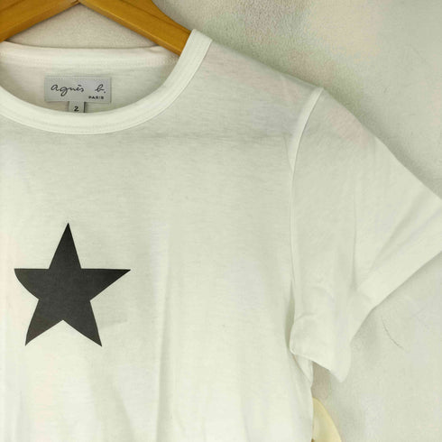 アニエスベー agnes b. スタープリント クルーネックTシャツ レディース JPN:2