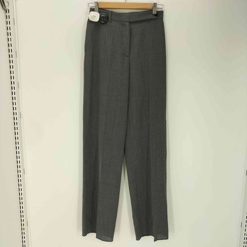 マックスマーラ MAX MARA MADE IN ITALY SET UP イタリア製 織り 生地 ウール ショート テーラード ジャケット スラックス パンツ セットアップ レディース 38