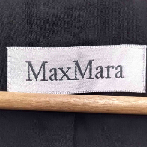 マックスマーラ MAX MARA MADE IN ITALY SET UP イタリア製 織り 生地 ウール ショート テーラード ジャケット スラックス パンツ セットアップ レディース 38
