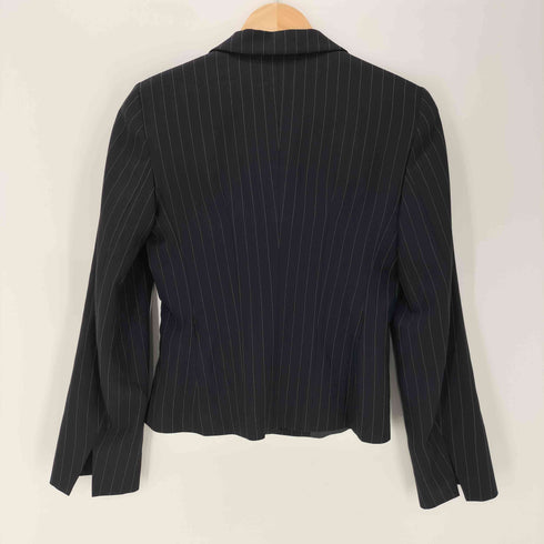 マックスマーラ MAX MARA MADE IN ITALY SET UP イタリア製 白タグ ウール ストライプ ショート テーラード ジャケット スカート セットアップ レディース 36