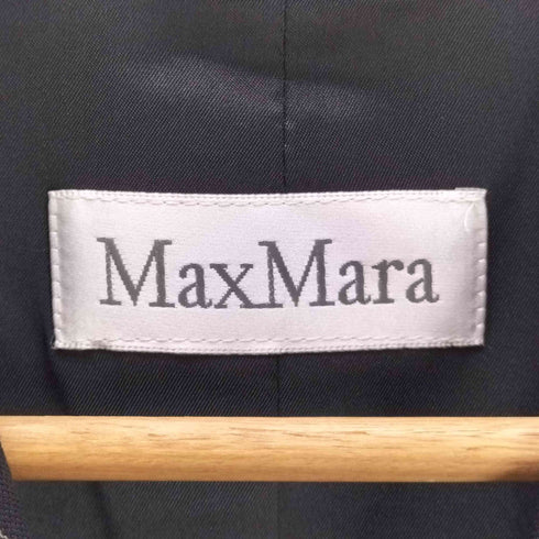 マックスマーラ MAX MARA MADE IN ITALY SET UP イタリア製 白タグ ウール ストライプ ショート テーラード ジャケット スカート セットアップ レディース 36