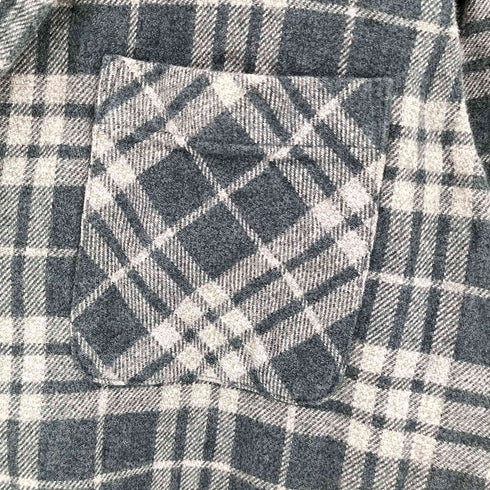 AGITATOR チェック柄 L/S 開襟 ネルシャツ メンズ 36