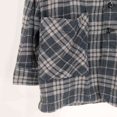 AGITATOR チェック柄 L/S 開襟 ネルシャツ メンズ 36