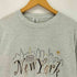 90s USA製 霜降り プリントクルーネックTシャツ メンズ XL
