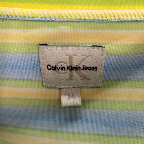 カルバンクラインジーンズ Calvin Klein Jeans Vネック ボーダー タンクトップ レディース import:M