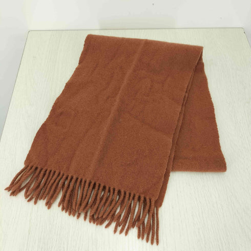 ヴィヴィアンウエストウッド Vivienne Westwood オーブ刺繍ロゴ ウールフリンジマフラー レディース