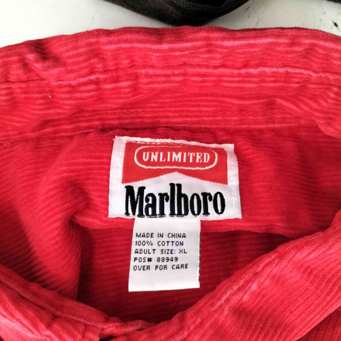 マルボロ Marlboro ハーフジップ コーデュロイ オーバーシャツ ジャケット メンズ XL