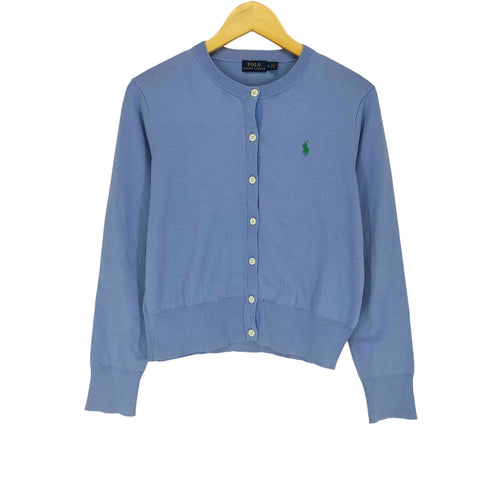 ポロラルフローレン POLO RALPH LAUREN ポニー刺繍 クルーネック カーディガン レディース M