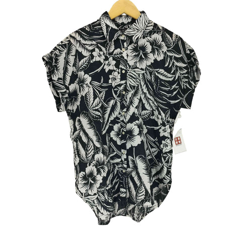 ローレンラルフローレン LAUREN RALPH LAUREN フラワー リネンシャツ レディース M