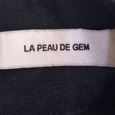 ラポドゥジェム la peau de gem リネン混 ダメージ加工 長袖 ブラウス レディース FREE