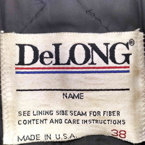 ディロング Delong USA製 ウールスタジアムジャケット 短丈 メンズ US:38