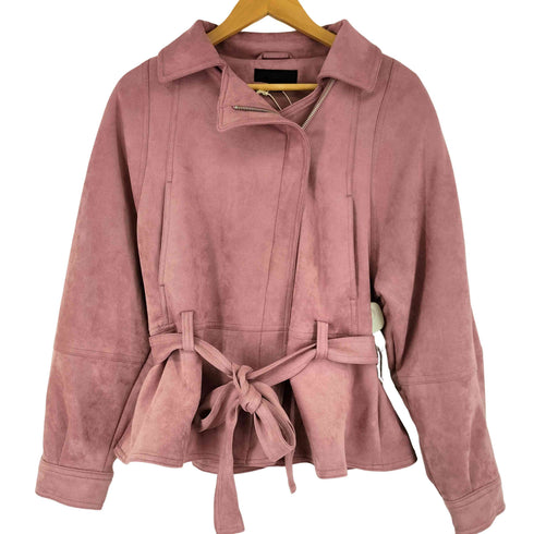 ザラ ZARA フェイクスエードベルトジャケット レディース import:L