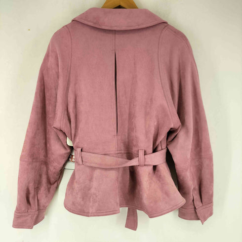 ザラ ZARA フェイクスエードベルトジャケット レディース import:L