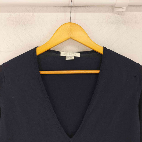 ジョンスメドレー JOHN SMEDLEY メリノウール ハイゲージ Vネックニット メンズ import:S