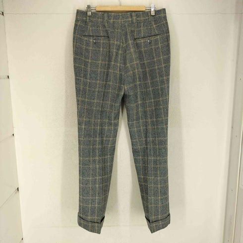 70-80s タロンジップ ウール チェック スラックスパンツ メンズ