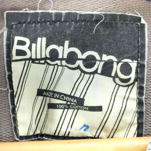 ビラボン BILLABONG 00S OLD 髑髏 スカル プリント 刺繍 インサイドアウト ジップアップ パーカー フーディー Y2K メンズ JPN:M