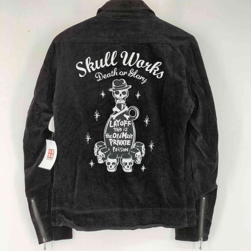 スカルワークス SKULL WORKS バック刺繍 ベロア ジャケット メンズ JPN:M