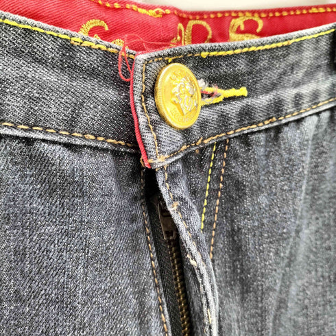 Crown holder 00S ロゴ 刺繍 バギー デニム 極太 B系 メンズ 40