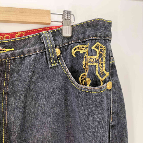 Crown holder 00S ロゴ 刺繍 バギー デニム 極太 B系 メンズ 40