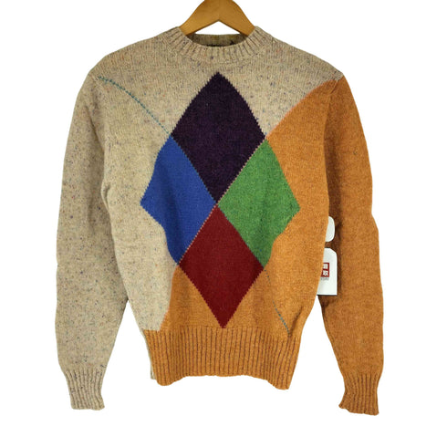ALEXANDER JULIAN アーガイル柄 ウール ネップニット レディース import:M