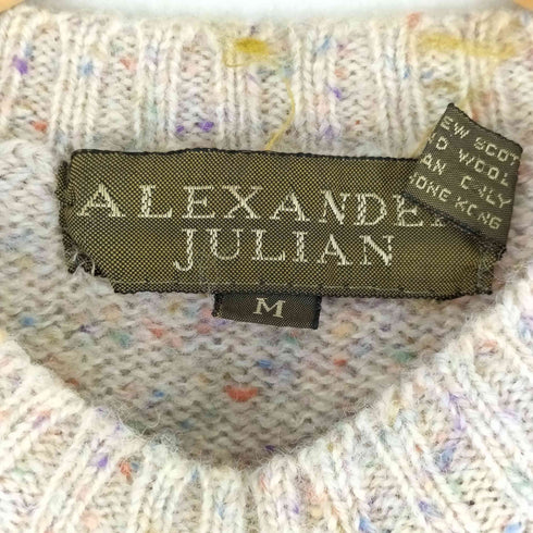 ALEXANDER JULIAN アーガイル柄 ウール ネップニット レディース import:M