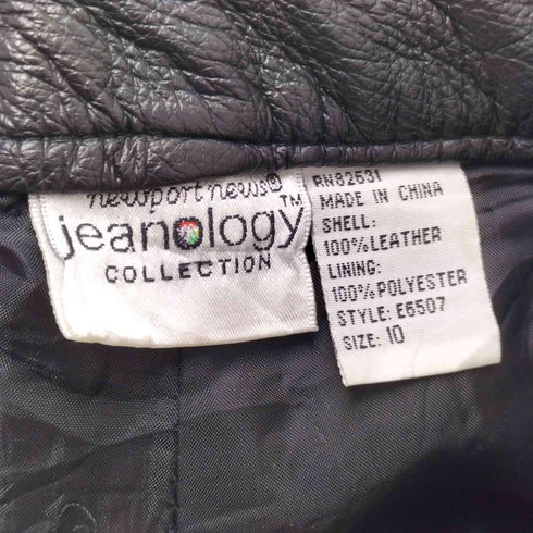 jeanology Collection 90S 本革 リアルレザー ストレート パンツ メンズ 10