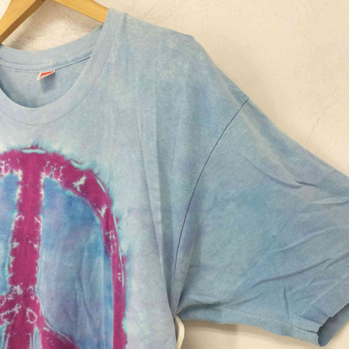 ヘインズ Hanes USA製 ピースマーク タイダイTシャツ メンズ import:XL