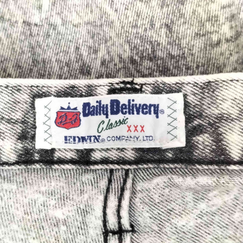エドウィン EDWIN DAILY DELIVERY ケミカルブラックデニムパンツ メンズ US:32-33