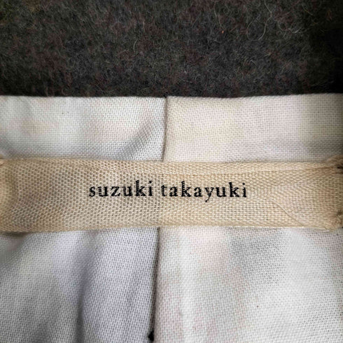 スズキタカユキ suzuki takayuki マオカラー カットオフ加工 多重ボタン ジャケット メンズ JPN:1
