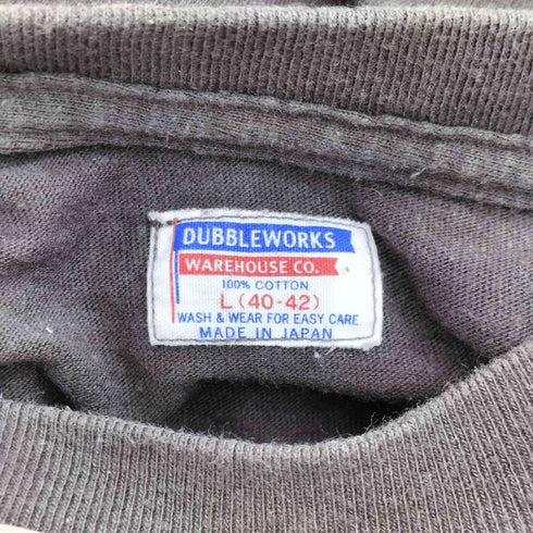 ウエアハウス WAREHOUSE DOUBLE WORKS フロントプリント クルーネック Tシャツ メンズ JPN:L