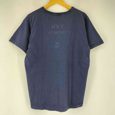 バズリクソンズ BUZZ RICKSONS U.S.NAVY プリントクルーネックTシャツ シテンシル MADE IN USA メンズ JPN:XL