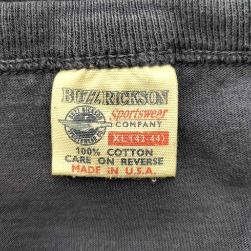 バズリクソンズ BUZZ RICKSONS U.S.NAVY プリントクルーネックTシャツ シテンシル MADE IN USA メンズ JPN:XL
