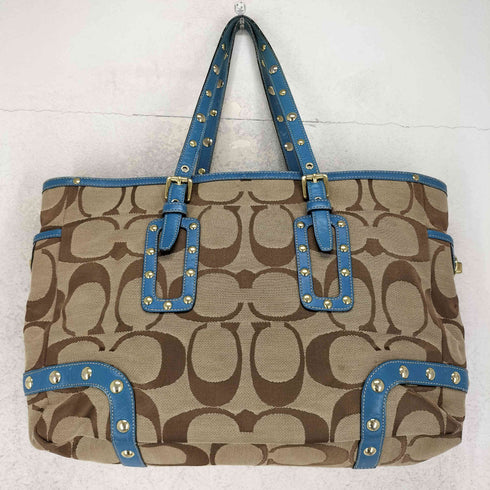 コーチ COACH シグネチャー スタッズ トートバッグ ハンドバッグ signature studs totebag handbag レディース