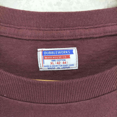 ウエアハウス WAREHOUSE DOUBLE WORKS プリント クルーネック Tシャツ BANNA BRAVES メンズ JPN:XL