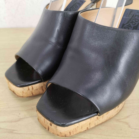 サルヴァトーレフェラガモ Salvatore Ferragamo RERTY イタリア製 ウェッジソール レザーサンダル レディース