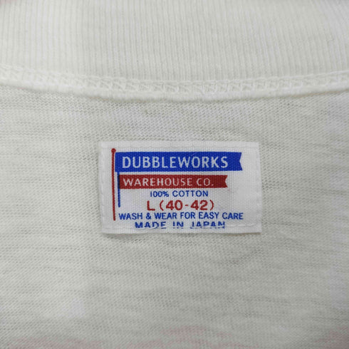 ウエアハウス WAREHOUSE DOUBLE WORKS プリント ヘンリーネック Tシャツ メンズ JPN:L
