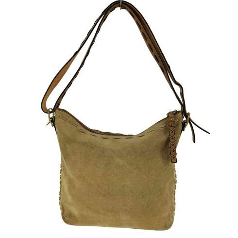 コーチ COACH 編み込み スエード ショルダーバッグ suede shoulderbag レディース