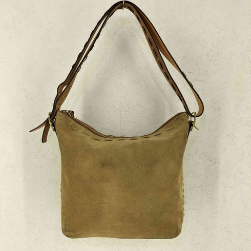 コーチ COACH 編み込み スエード ショルダーバッグ suede shoulderbag レディース