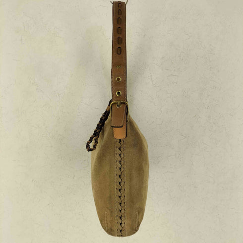 コーチ COACH 編み込み スエード ショルダーバッグ suede shoulderbag レディース