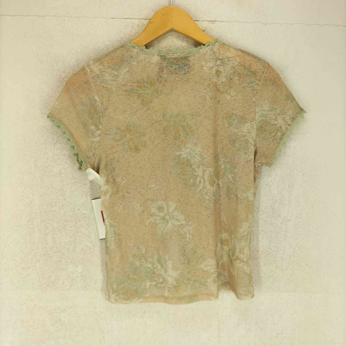 Reclaimed Vintage リクレイムド・ヴィンテージ 花柄 フラワー リボン Vネック フリル トップス Y2K レディース M