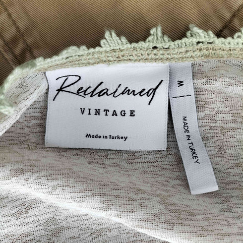 Reclaimed Vintage リクレイムド・ヴィンテージ 花柄 フラワー リボン Vネック フリル トップス Y2K レディース M